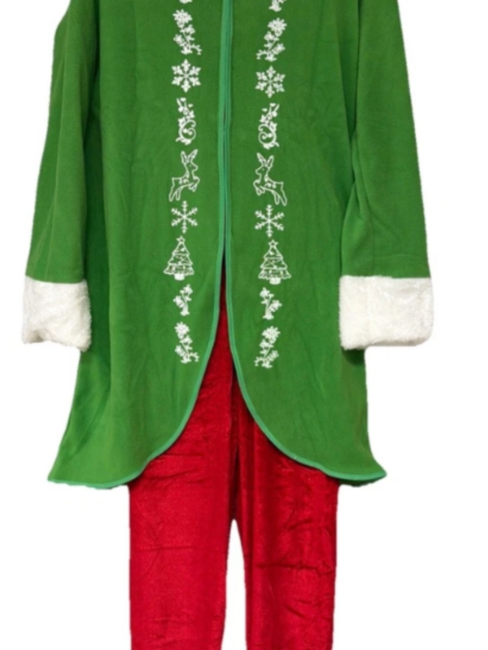 Festive Green and Red elf Costume Jacket and Pants